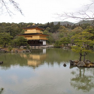 Kinkaku-ji (Kyoto), ancienne vue sur le Pavillon d'Or (2)