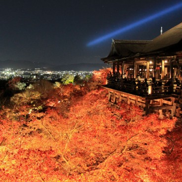 Kiyomizu-dera, light-up en période de momiji