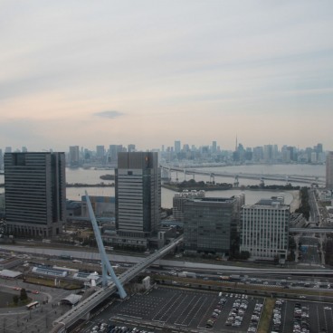Odaiba, vue sur l'île artificielle depuis Daikanransha