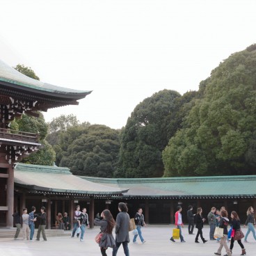 Meiji-jingu, Panorama de l'intérieur de l'enceinte avant la rénovation des 100 ans 2