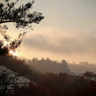 Mont Takao (Tokyo), Coucher de soleil