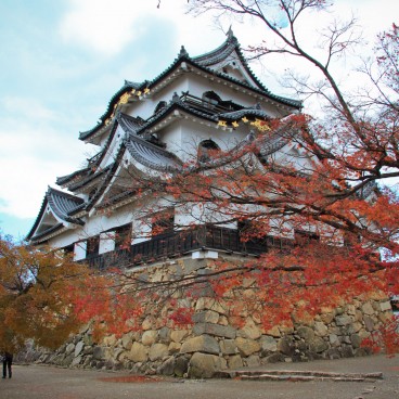 Hikone, Vue du donjon dans l'enceinte Honmaru 3