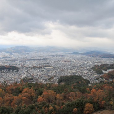 Mont Daimonji à Kyoto, Vue sur la ville depuis le sommet en automne 2