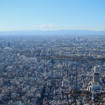 Tokyo SkyTree, Vue sur Asakusa et Ueno