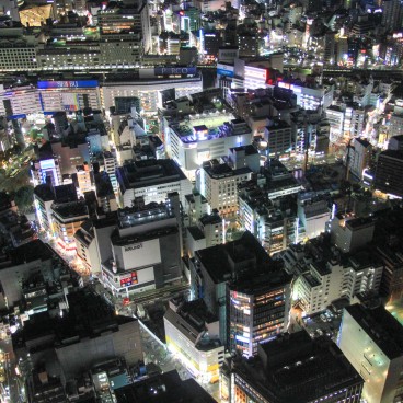 Observatoire Sunshine 60, vue nocturne sur le quartier Ikebukuro