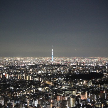 Observatoire Sunshine 60 (Ikebukuro), vue nocturne sur la Tokyo Skytree