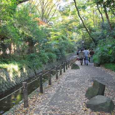 Vallée Todoroki (Tokyo), sentier pédestre au bord de l'eau 5