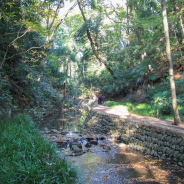 Vallée Todoroki (Tokyo), sentier pédestre au bord de l'eau 7