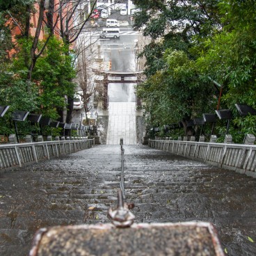 Tokyo, Atago-jinja, vue du haut des marches
