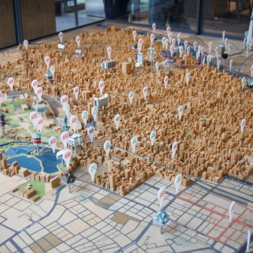 Observatoire d'Asakusa, maquette du quartier