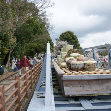 Keage Incline (Kyoto), barque d'époque pour le transport de marchandises sur le canal du lac Biwa
