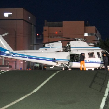 Tour en hélicoptère à Tokyo, Appareil en attente à l'héliport