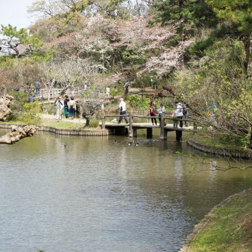 Le plan d'eau du jardin Sankei-en à Yokohama 2