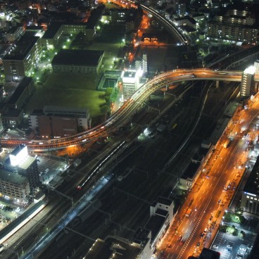 Osaka, Abeno Harukas, Vue vers l'est