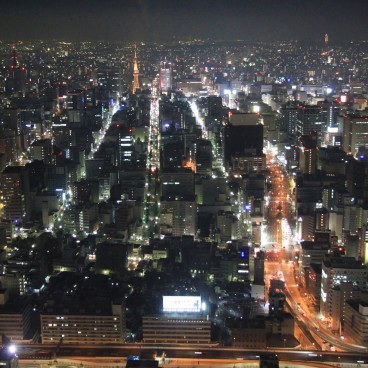 Midland Square (Nagoya), Vue nocturne sur la ville depuis l'observatoire Sky Promenade
