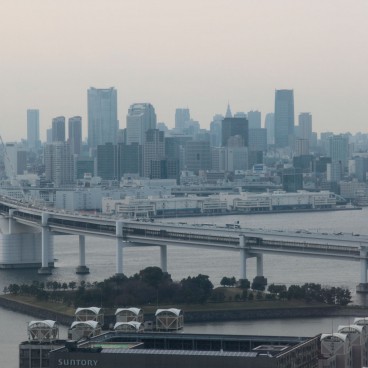 Daikanransha, vue sur Rainbow Bridge et Tokyo Tower 2