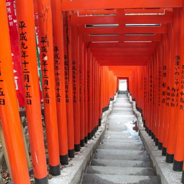 Hie-jinja (Tokyo), allée de Torii vermillons du sanctuaire secondaire Inari