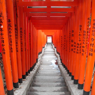 Hie-jinja (Tokyo), allée de Torii vermillons du sanctuaire secondaire Inari 2