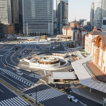 Gare de Tokyo côté Marunouchi, parvis en 2014
