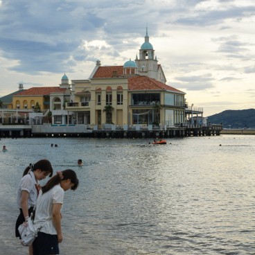Seaside Momochi (Fukuoka), Vue sur Marizon au coucher du soleil 2