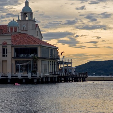Seaside Momochi (Fukuoka), Vue sur Marizon au coucher du soleil 4