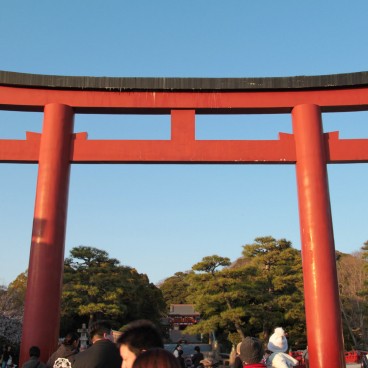 Tsurugaoka Hachiman-gu (Kamakura), grande porte Sanno Torii du sanctuaire 2