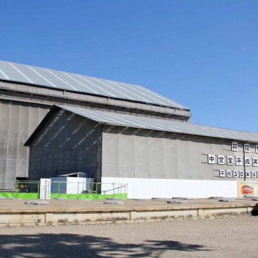 Kofuku-ji (Nara), le pavillon Chukondo sous sarcophage de rénovation
