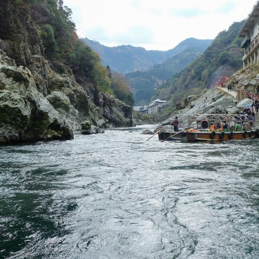 Gorges Oboke-Koboke (Shikoku), Quai d'embarquement pour la croisière