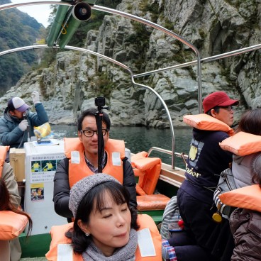 Gorges Oboke-Koboke (Shikoku), A bord du bateau de croisière