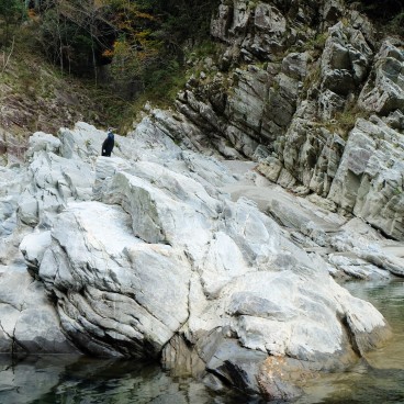 Gorges Oboke-Koboke (Shikoku), Formations rocheuses au bord de la rivière Yoshino 3
