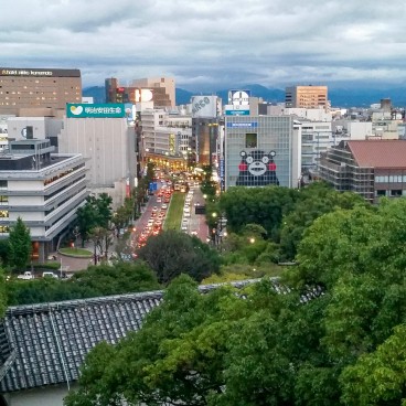 Château de Kumamoto, Vue sur la ville