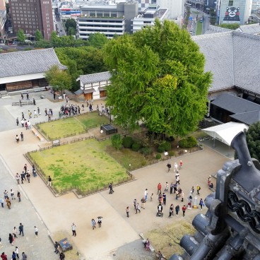 Château de Kumamoto avant avril 2016, Vue sur le parc