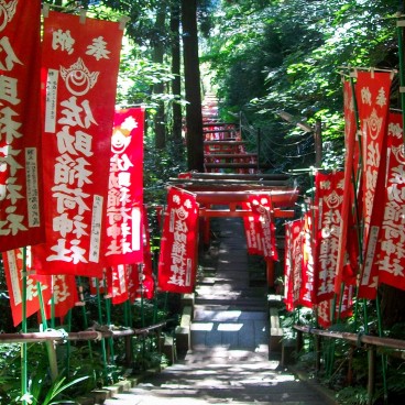 Sasuke Inari-jinja (Kamakura), Portes torii et bannières 2
