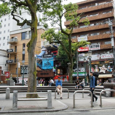 America Mura (Osaka), Vue sur Sankaku Koen