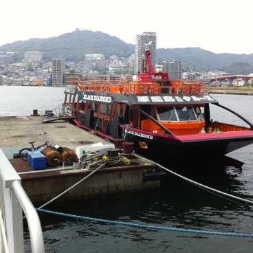 Hashima, embarcadère du ferry pour Gunkanjima