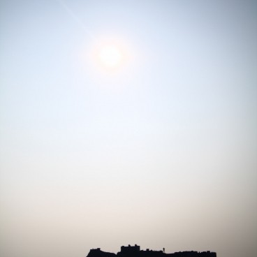 Hashima, Vue sur les ruines de Gunkanjima depuis le ferry 2