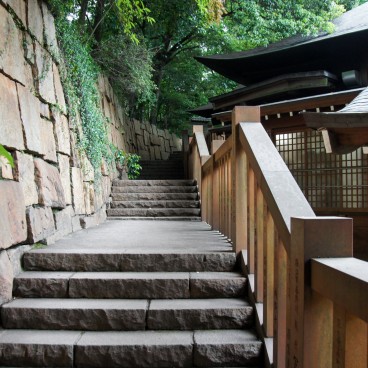 Chofu, Jindai-ji, Escalier