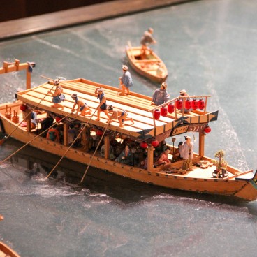 Musée Edo-Tokyo, reconstitution miniature de l'activité fluviale