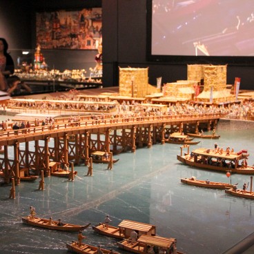 Musée Edo-Tokyo, reconstitution miniature de l'activité fluviale 2