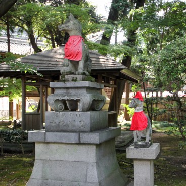 Toyokawa Inari (Aichi), Statues du renard Inari