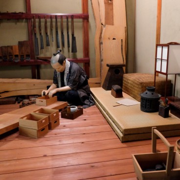Musée Edo-Tokyo, reconstitution d'un atelier d'artisan