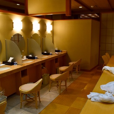 Atsumi Onsen Bankokuya (Tsuruoka), Vestiaire des bains