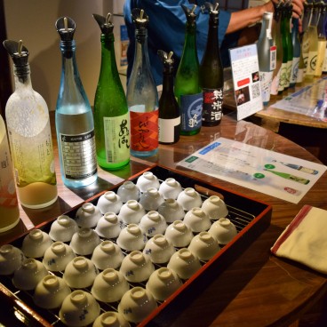 Brasserie de saké Imayotsukasa (Niigata), table de dégustation