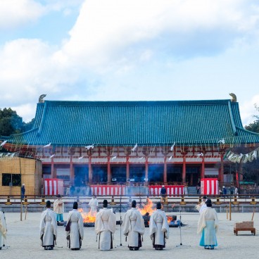 Setsubun, Heian-jingu, rituel du feu Dainanogi 4