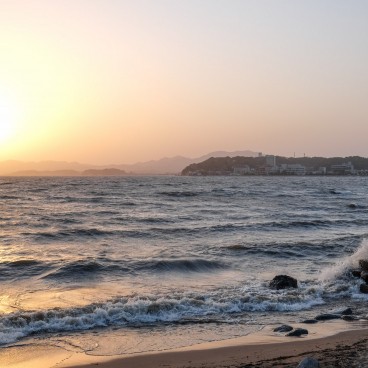Matsue (Shimane), coucher de soleil sur le lac Shinji