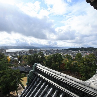 Vue sur Matsue depuis le château