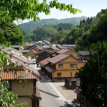 Iwami Ginzan (Shimane), vue sur le village minier
