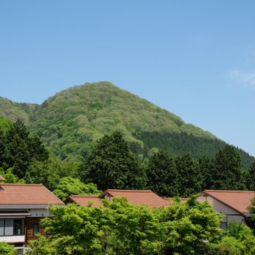 Oda (Shimane), vue sur le mont Sanbe depuis la station thermale Sanbe Onsen
