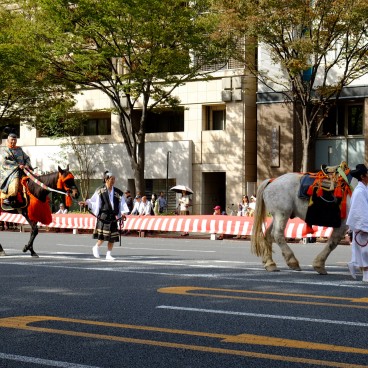 Jidai Matsuri (Kyoto), procession de seigneurs féodaux, époque Azuchi Momoyama