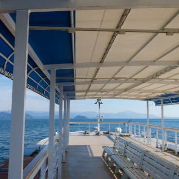 Chikubushima (Lac Biwa), Vue sur le lac depuis le bateau de croisière